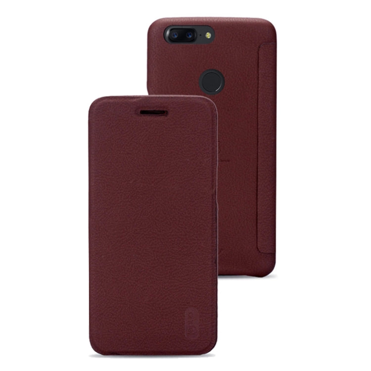 Lenuo Ledream Flip Series for OnePlus 5T PU + PC Horizontal Flip Leather Case with Card Slots