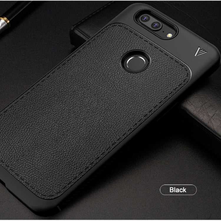 Lenuo Leshen Series for OnePlus 5T TPU Litchi Texture Dropproof Protective Back Cover Case