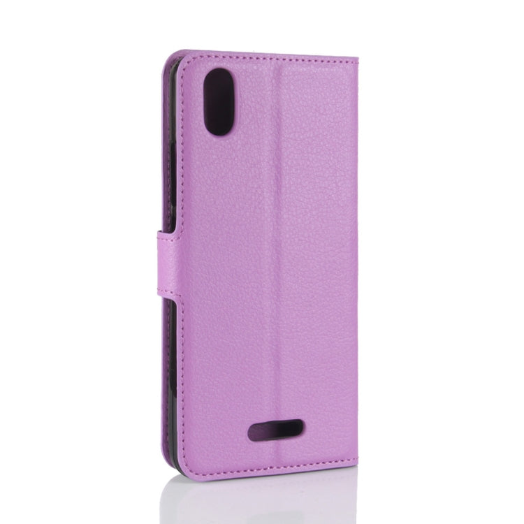 For Wiko Lenny4 Plus Litchi Texture Horizontal Flip Leather Case with Holder & Wallet & Card Slots