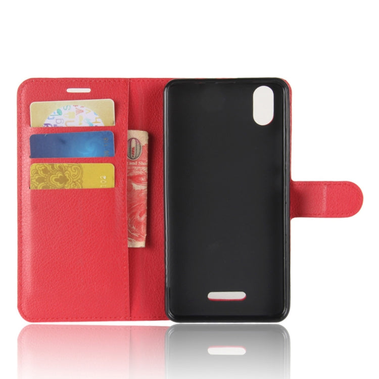 For Wiko Lenny4 Plus Litchi Texture Horizontal Flip Leather Case with Holder & Wallet & Card Slots
