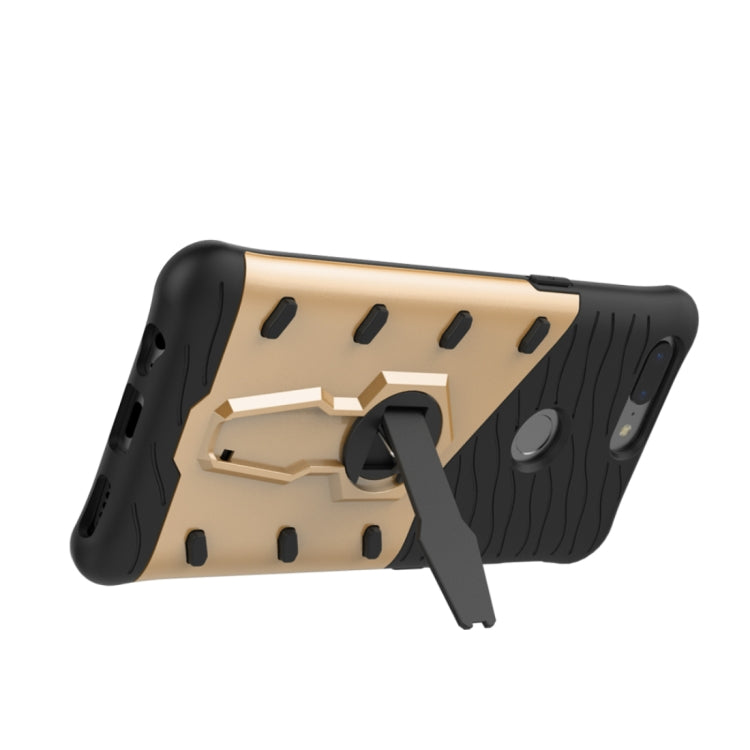 For OnePlus  5T PC + TPU Dropproof Sniper Hybrid Protective Back Cover Case with 360 Degree Rotation Holder