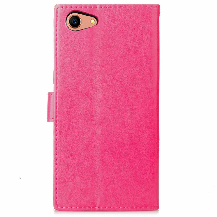 Lucky Clover Pressed Flowers Pattern Leather Case for OPPO A83, with Holder & Card Slots & Wallet & Hand Strap