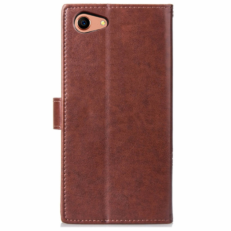 Lucky Clover Pressed Flowers Pattern Leather Case for OPPO A83, with Holder & Card Slots & Wallet & Hand Strap