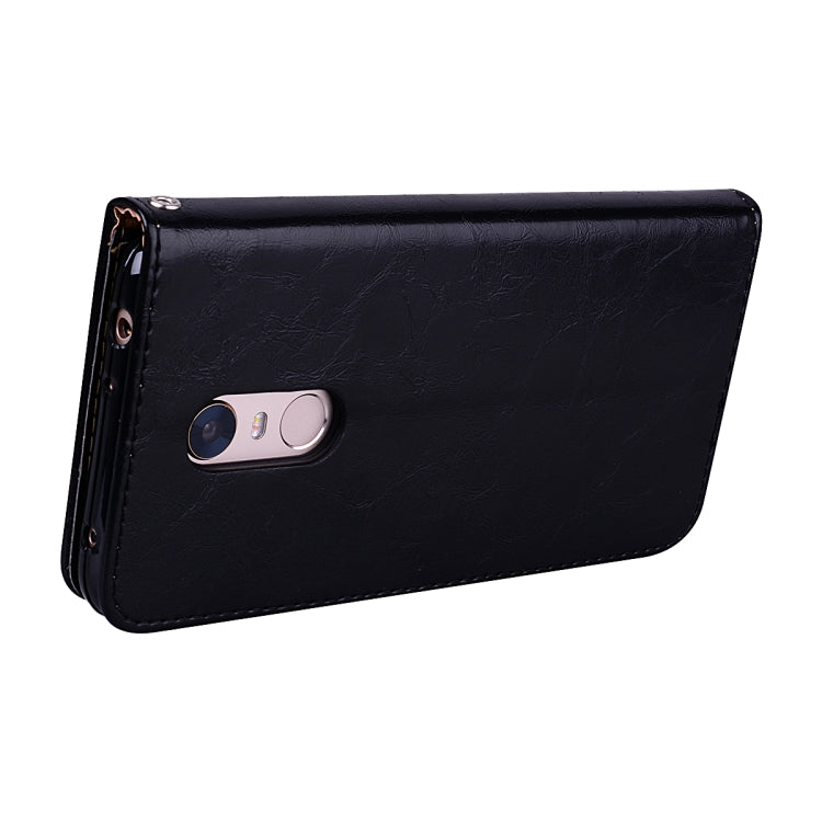 For Xiaomi Redmi 5 Plus Oil Wax Texture Horizontal Flip Leather Case with Holder