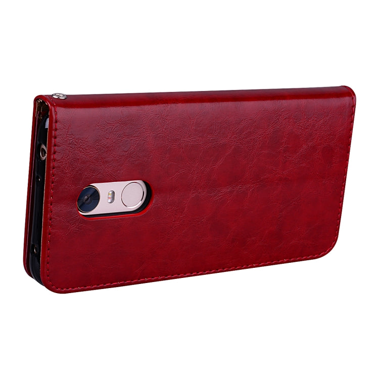 For Xiaomi Redmi 5 Plus Oil Wax Texture Horizontal Flip Leather Case with Holder