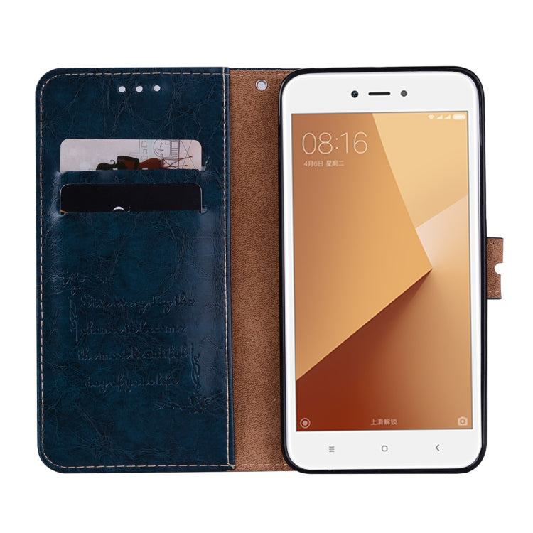 For Xiaomi Redmi Note 5A Without Fingerprint Identification Oil Wax Texture Horizontal Flip Leather Case with Holder & Card Slots & Wallet
