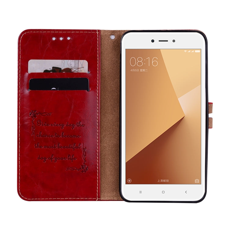 For Xiaomi Redmi Note 5A Without Fingerprint Identification Oil Wax Texture Horizontal Flip Leather Case with Holder & Card Slots & Wallet