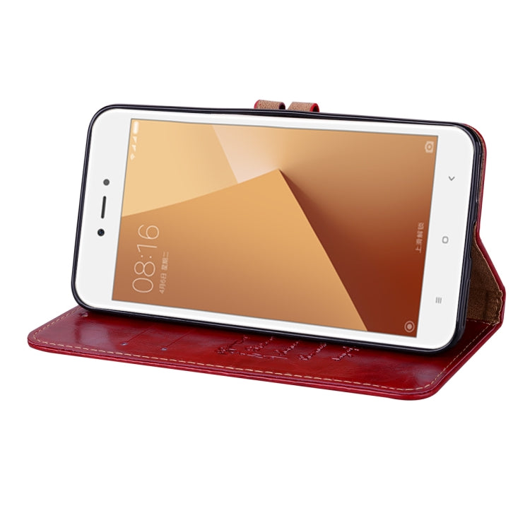 For Xiaomi Redmi Note 5A Without Fingerprint Identification Oil Wax Texture Horizontal Flip Leather Case with Holder & Card Slots & Wallet