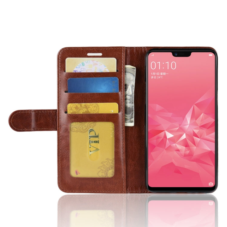 Crazy Horse Texture Horizontal Flip Leather Case for OPPO A3, with Wallet & Holder & Card Slots
