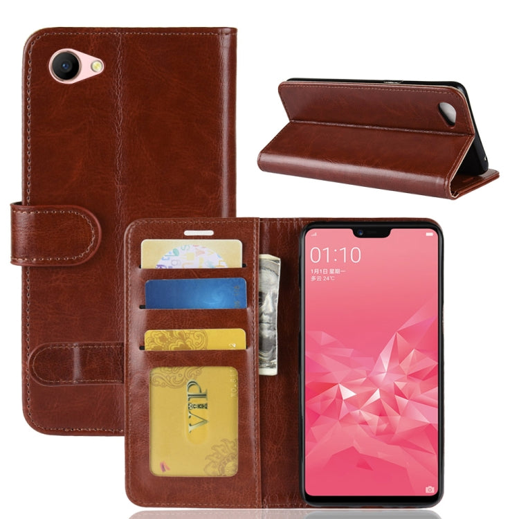 Crazy Horse Texture Horizontal Flip Leather Case for OPPO A3, with Wallet & Holder & Card Slots