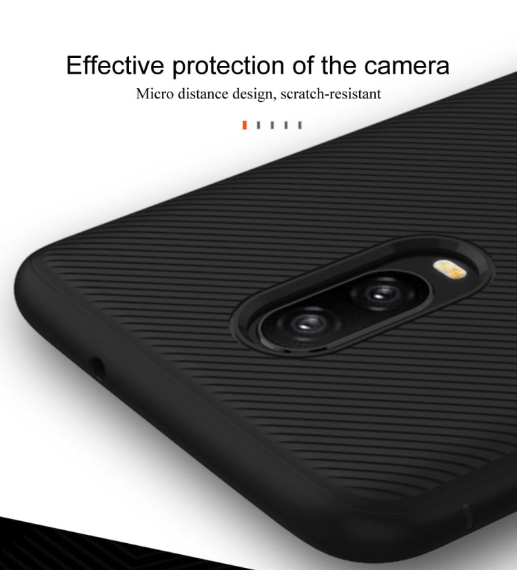 lenuo Leshen Series Stripe Texture TPU Case for OnePlus 6T(Red)