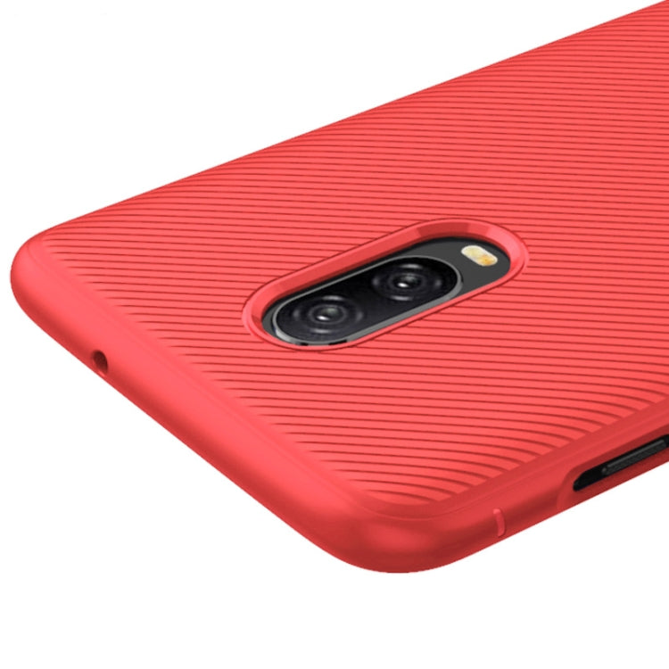 lenuo Leshen Series Stripe Texture TPU Case for OnePlus 6T(Red)