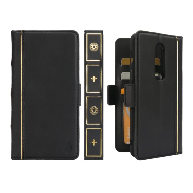 Bible Style Business Horizontal Flip Leather Case for OnePlus 6, with Card Slots & Photo Frame & Holder & Wallet