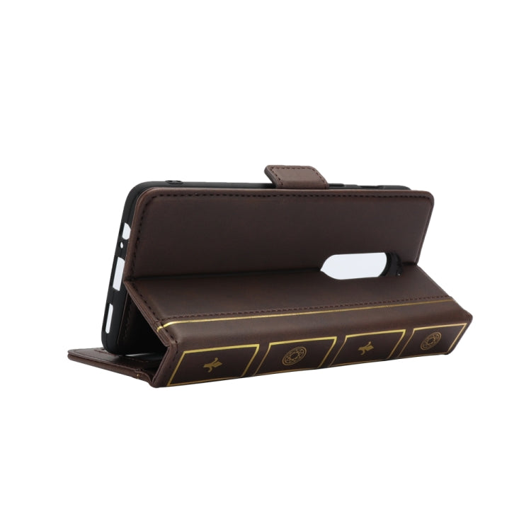 Bible Style Business Horizontal Flip Leather Case for OnePlus 6, with Card Slots & Photo Frame & Holder & Wallet