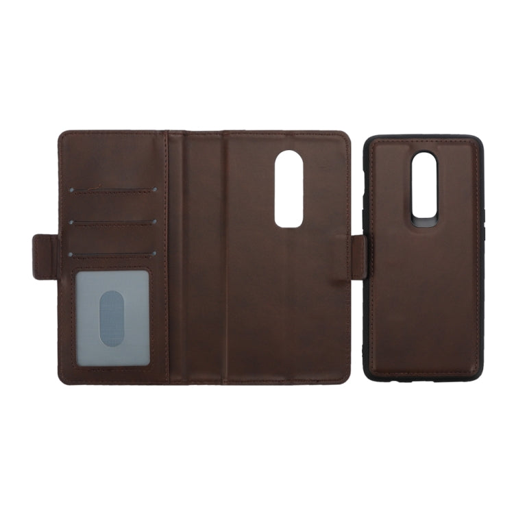 Bible Style Business Horizontal Flip Leather Case for OnePlus 6, with Card Slots & Photo Frame & Holder & Wallet