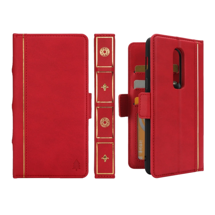 Bible Style Business Horizontal Flip Leather Case for OnePlus 6, with Card Slots & Photo Frame & Holder & Wallet