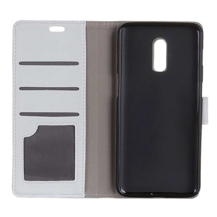 Litchi Texture Horizontal Flip Leather Case for OnePlus 6T, with Holder & Card Slots & Wallet