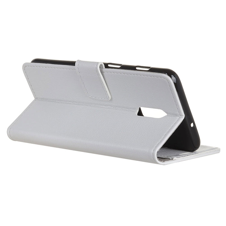 Litchi Texture Horizontal Flip Leather Case for OnePlus 6T, with Holder & Card Slots & Wallet