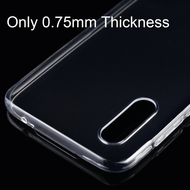 50 PCS 0.75mm Ultrathin Transparent TPU Soft Protective Case for Meizu 16S