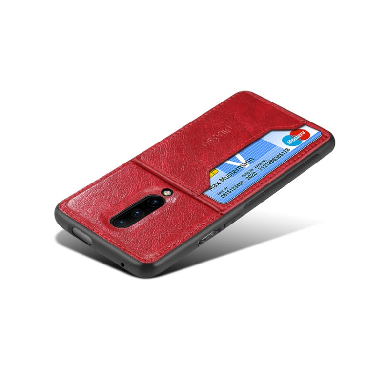 Dibase TPU + PC + PU Crazy Horse Texture Protective Case for OnePlus 7 Pro, with Holder & Card Slots