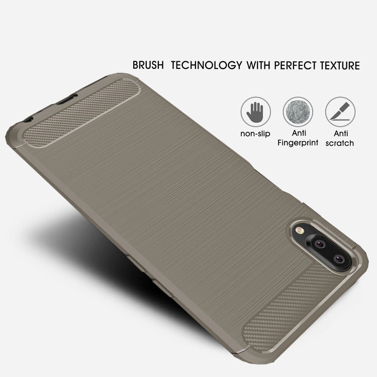 Brushed Texture Carbon Fiber Shockproof TPU Case for Meizu Meilan E3
