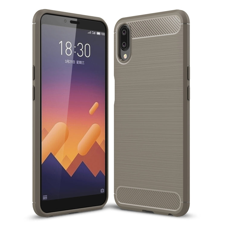 Brushed Texture Carbon Fiber Shockproof TPU Case for Meizu Meilan E3