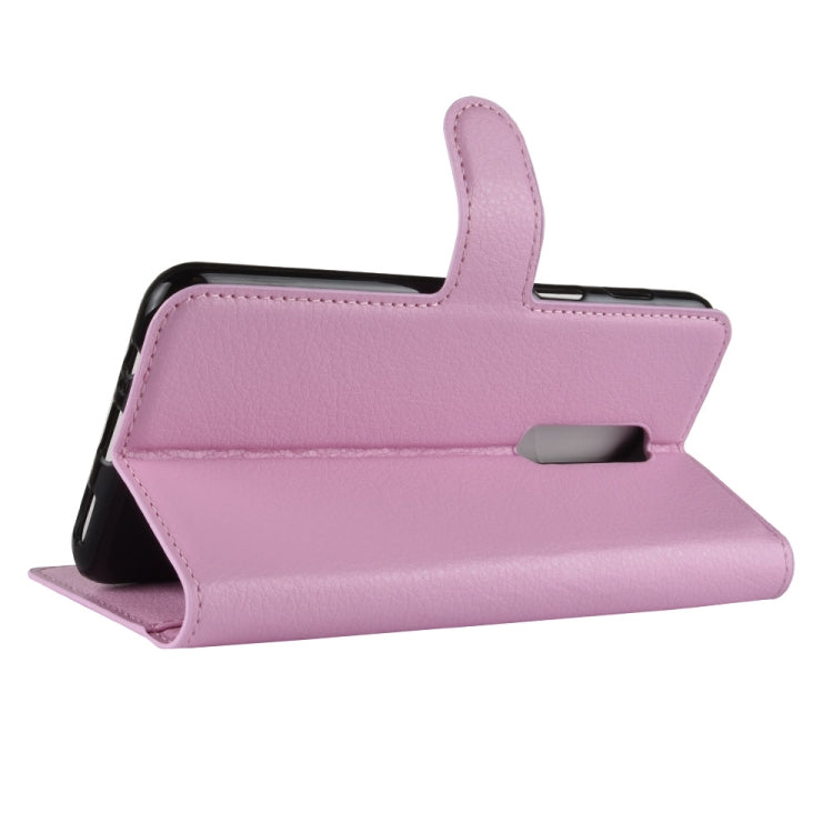 For OnePlus 6 Litchi Texture Horizontal Flip Leather Case with Holder & Card Slots & Wallet