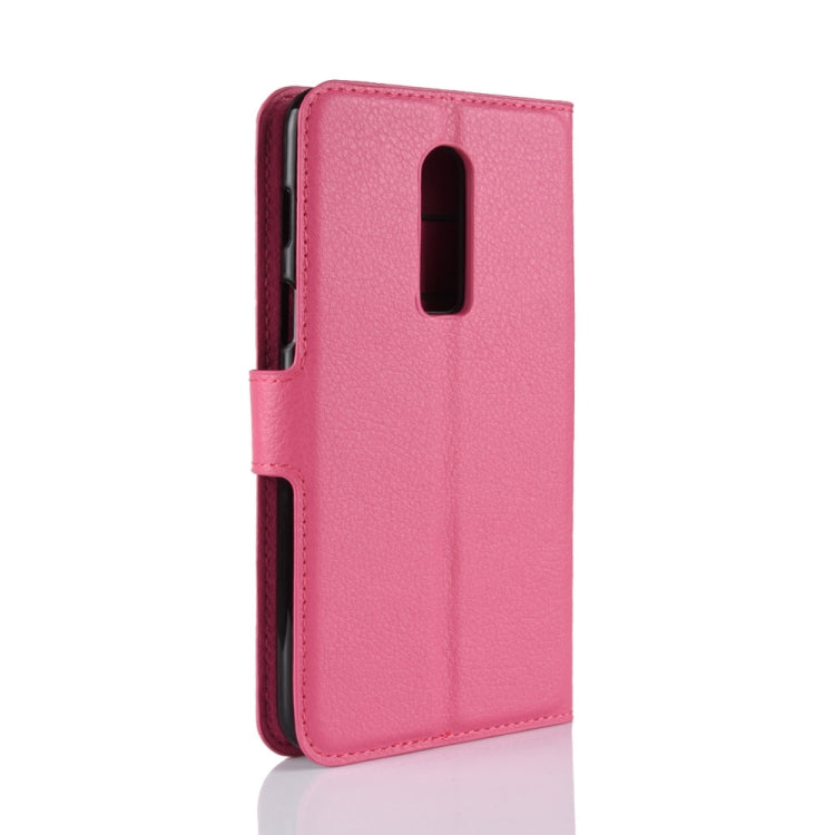 For OnePlus 6 Litchi Texture Horizontal Flip Leather Case with Holder & Card Slots & Wallet