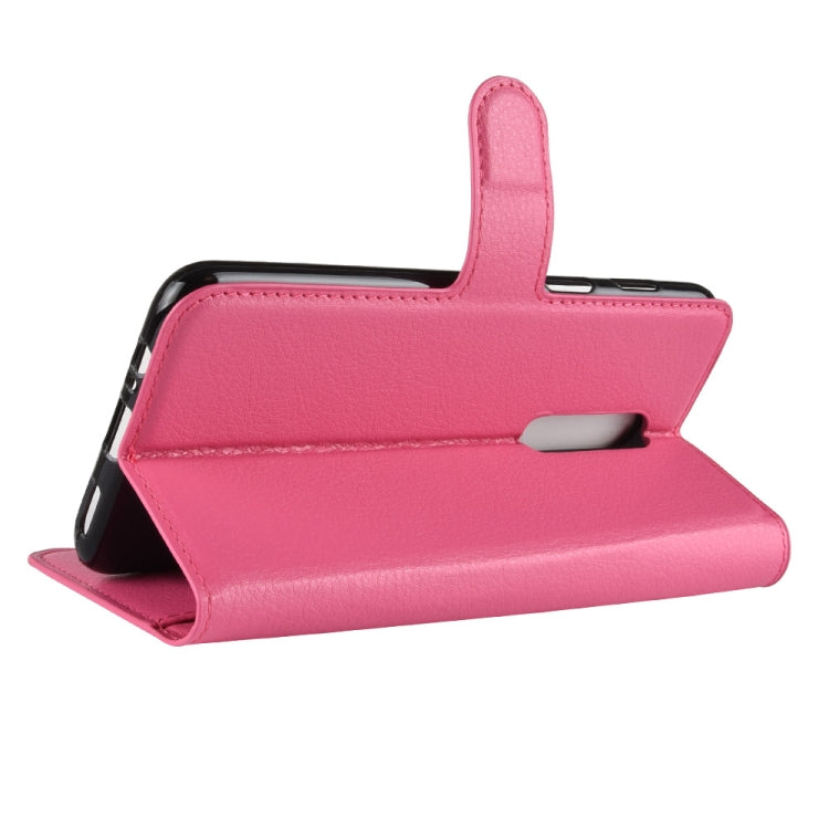 For OnePlus 6 Litchi Texture Horizontal Flip Leather Case with Holder & Card Slots & Wallet