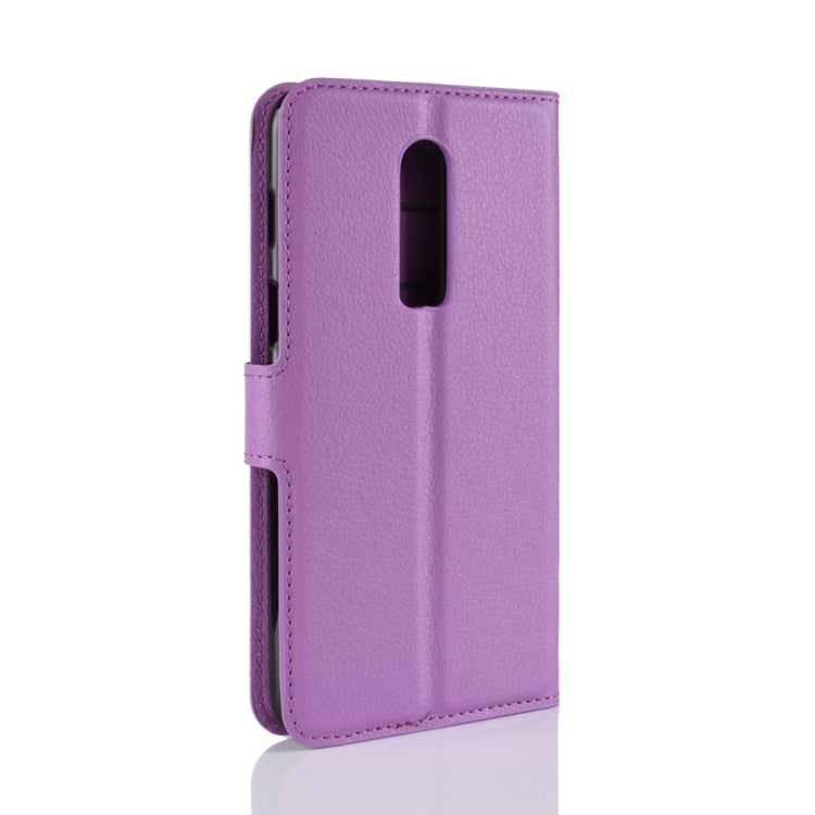 For OnePlus 6 Litchi Texture Horizontal Flip Leather Case with Holder & Card Slots & Wallet