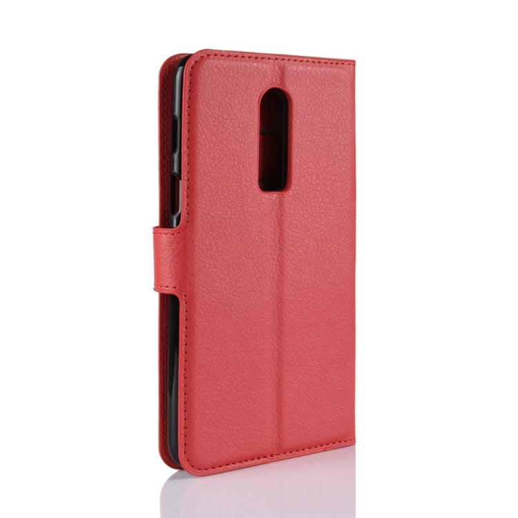 For OnePlus 6 Litchi Texture Horizontal Flip Leather Case with Holder & Card Slots & Wallet