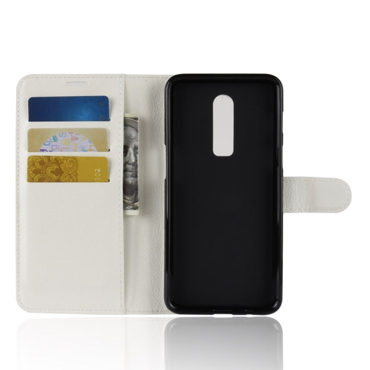 For OnePlus 6 Litchi Texture Horizontal Flip Leather Case with Holder & Card Slots & Wallet