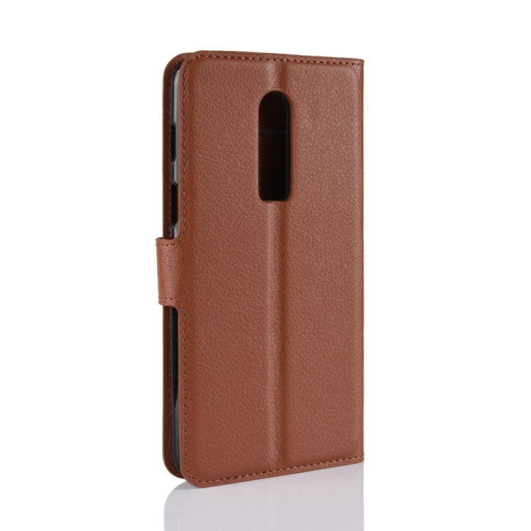 For OnePlus 6 Litchi Texture Horizontal Flip Leather Case with Holder & Card Slots & Wallet