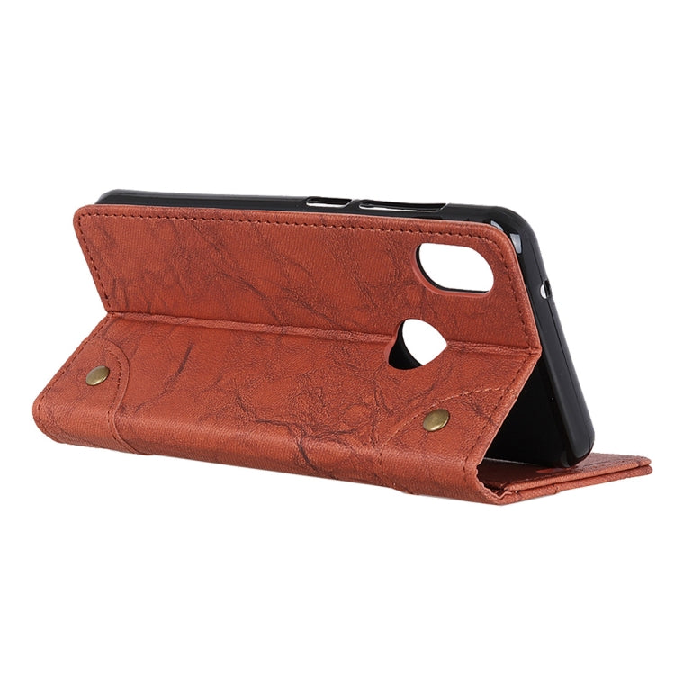 Copper Buckle Retro Crazy Horse Texture Horizontal Flip Leather Case for DOOGEE X70, with Holder & Card Slots & Wallet