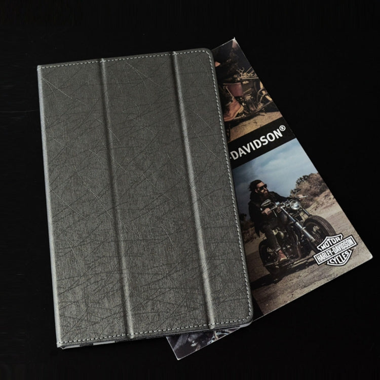 For Cube  Knote 11.6 inch Steel Wire Texture Horizontal Flip Leather Case with Three-folding Holder