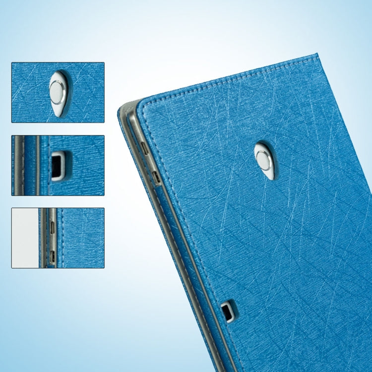 For Teclast T10 & T20 Steel Wire Texture Horizontal Flip Leather Case with Three-folding Holder & Sleep / Wake up Function