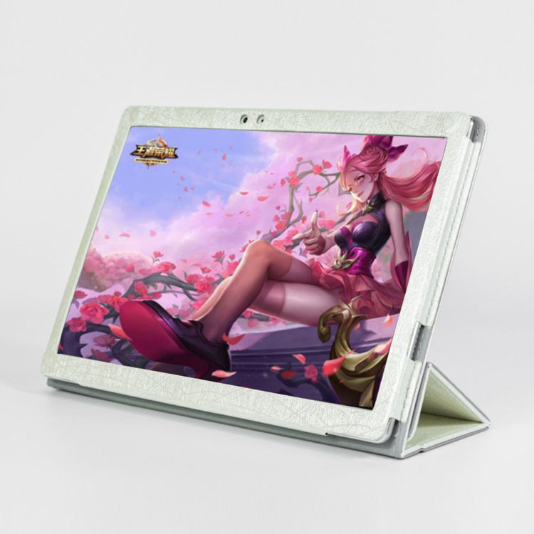 For Teclast T10 & T20 Steel Wire Texture Horizontal Flip Leather Case with Three-folding Holder & Sleep / Wake up Function