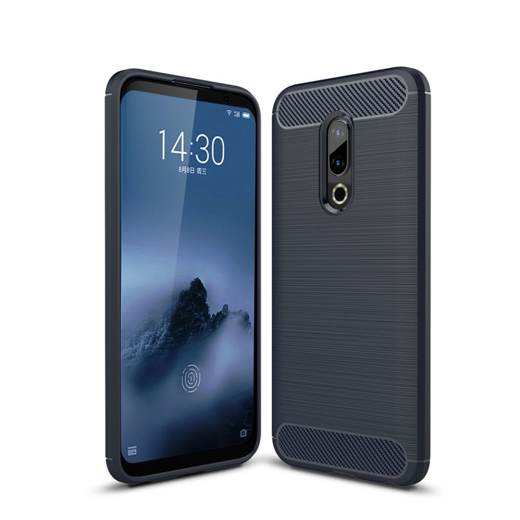 Brushed Texture Carbon Fiber Shockproof TPU Case for Meizu 16