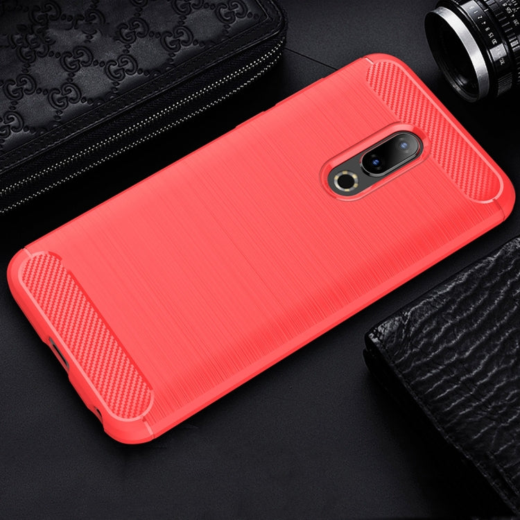 Brushed Texture Carbon Fiber Shockproof TPU Case for Meizu 16