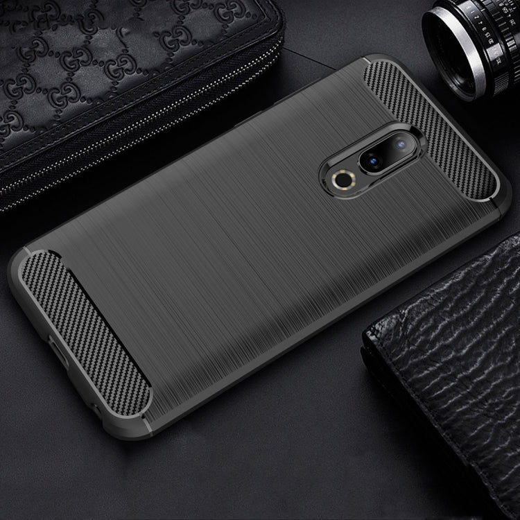 Brushed Texture Carbon Fiber Shockproof TPU Case for Meizu 16 Plus
