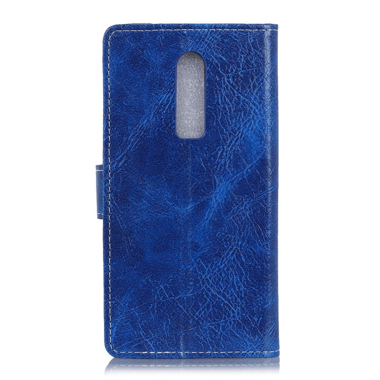 Retro Crazy Horse Texture Horizontal Flip Leather Case for OnePlus 6T , with Holder & Card Slots & Wallet & Photo Frame