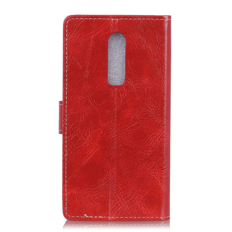 Retro Crazy Horse Texture Horizontal Flip Leather Case for OnePlus 6T , with Holder & Card Slots & Wallet & Photo Frame