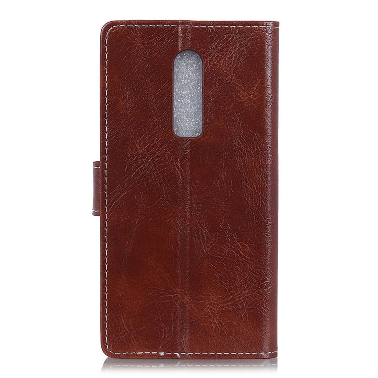 Retro Crazy Horse Texture Horizontal Flip Leather Case for OnePlus 6T , with Holder & Card Slots & Wallet & Photo Frame