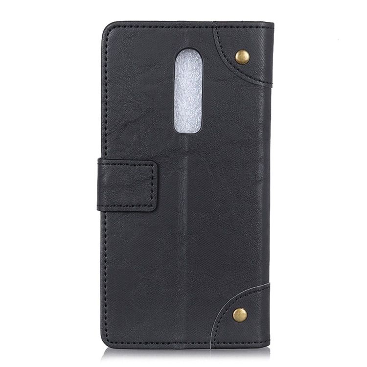 Copper Buckle Retro Crazy Horse Texture Horizontal Flip Leather Case for OnePlus 6T, with Holder & Card Slots & Wallet