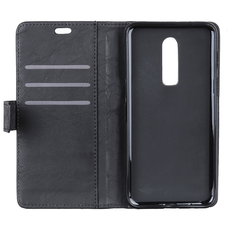 Copper Buckle Retro Crazy Horse Texture Horizontal Flip Leather Case for OnePlus 6T, with Holder & Card Slots & Wallet