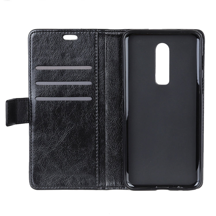 Copper Buckle Nappa Texture Horizontal Flip Leather Case for OnePlus 6T, with Holder & Card Slots & Wallet