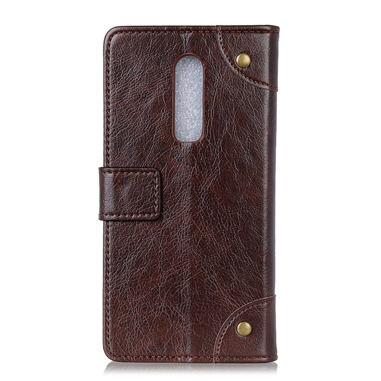Copper Buckle Nappa Texture Horizontal Flip Leather Case for OnePlus 6T, with Holder & Card Slots & Wallet