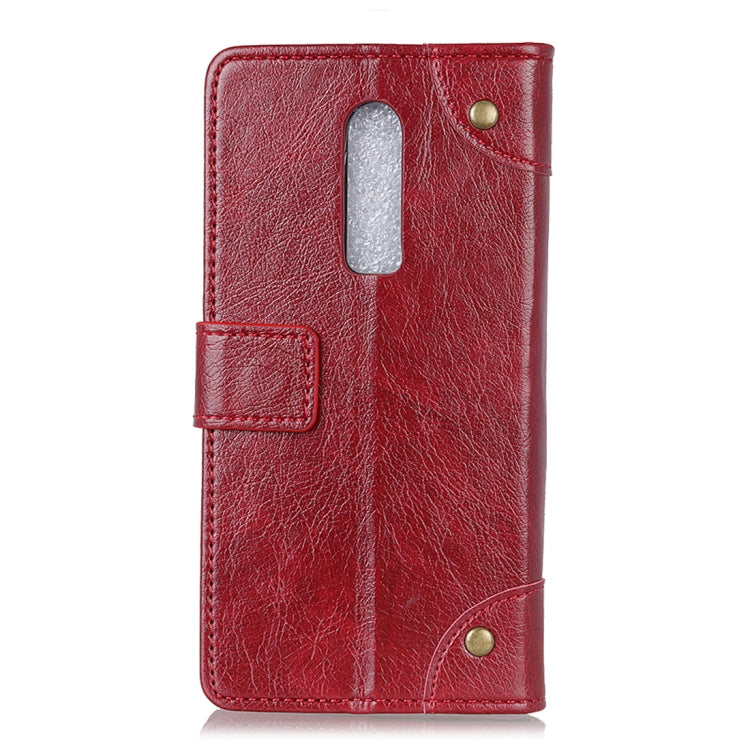 Copper Buckle Nappa Texture Horizontal Flip Leather Case for OnePlus 6T, with Holder & Card Slots & Wallet