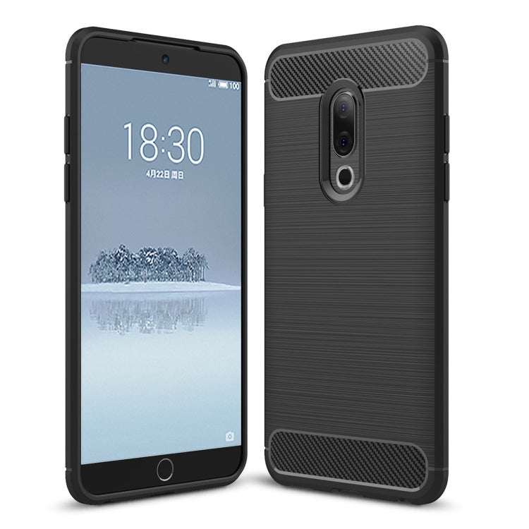 Brushed Texture Carbon Fiber Shockproof TPU for Meizu 15