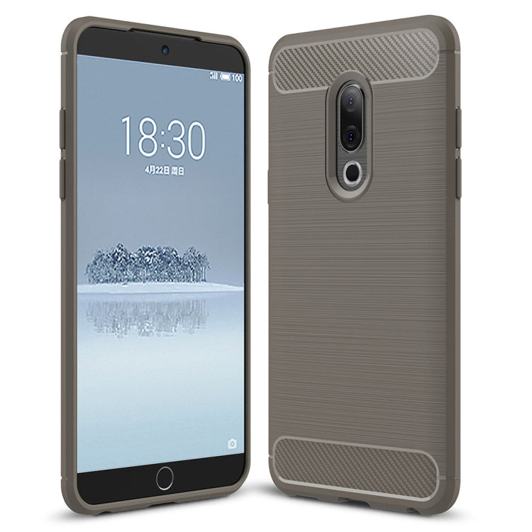 Brushed Texture Carbon Fiber Shockproof TPU for Meizu 15 Plus